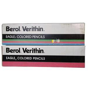 Berol Verithin Eagle‎ Colored Pencils  red  USA Vintage 2 Dozen